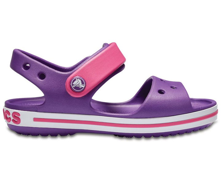 Дитячі сандалії для дівчинки Crocs Crocband Sandal Amethyst/Paradise Pink (34/35, фіолетовий) - зображення 6