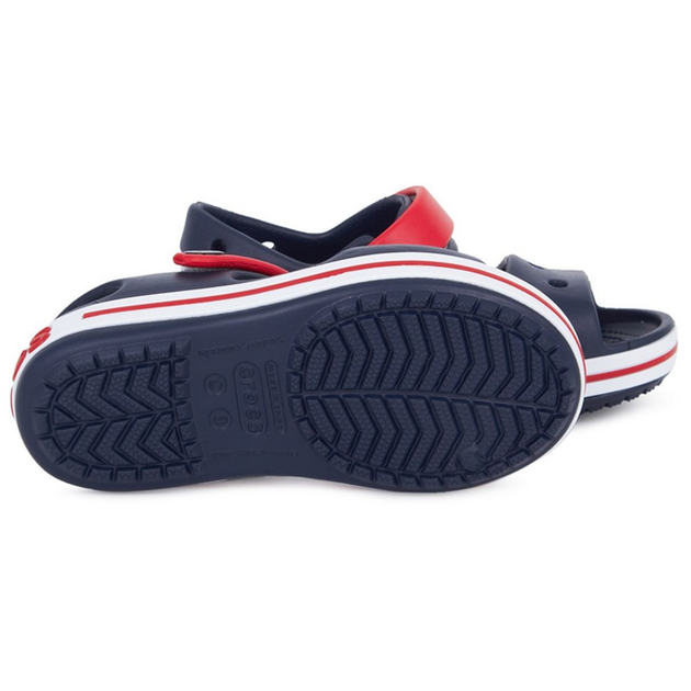 Дитячі сандалії для хлопчика Crocs Crocband Sandal Kids Navy/Red (24/25, синий) - Фото 3 Дитячі сандалії для хлопчика Crocs Crocband Sandal Kids Navy/Red (24/25, синий) - изображение 3