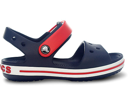 Дитячі сандалії для хлопчика Crocs Crocband Sandal Kids Navy/Red (24/25, синий) - Фото 4 Дитячі сандалії для хлопчика Crocs Crocband Sandal Kids Navy/Red (24/25, синий) - изображение 4