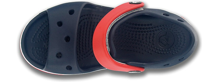 Дитячі сандалії для хлопчика Crocs Crocband Sandal Kids Navy/Red (24/25, синий) - Фото 12 Дитячі сандалії для хлопчика Crocs Crocband Sandal Kids Navy/Red (24/25, синий) - изображение 12