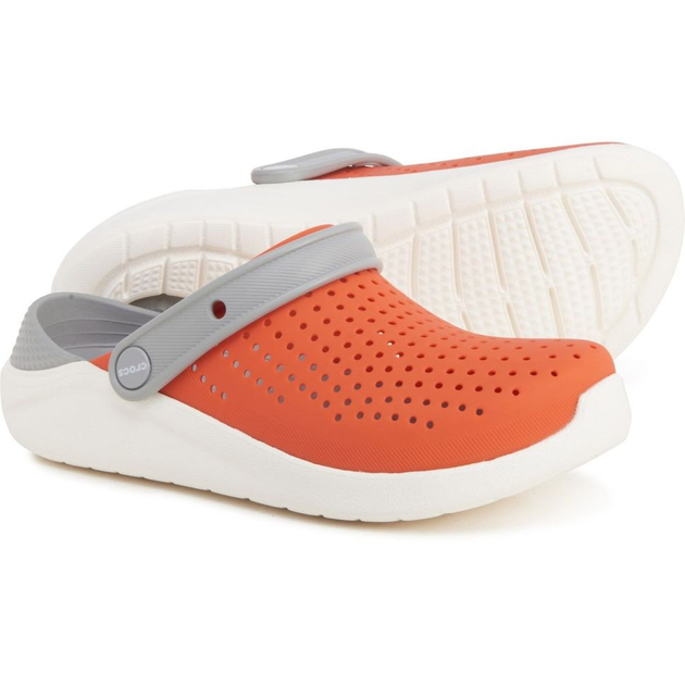 Дитячі крокси-сабо для хлопчика Crocs LiteRide Clogs Tangerine/White (23/24, помаранчевий) - Фото 9 Дитячі крокси-сабо для хлопчика Crocs LiteRide Clogs Tangerine/White (23/24, помаранчевий) - изображение 9