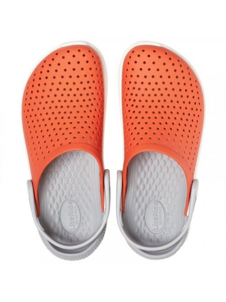 Дитячі крокси-сабо для хлопчика Crocs LiteRide Clogs Tangerine/White (23/24, помаранчевий) - Фото 12 Дитячі крокси-сабо для хлопчика Crocs LiteRide Clogs Tangerine/White (23/24, помаранчевий) - изображение 12