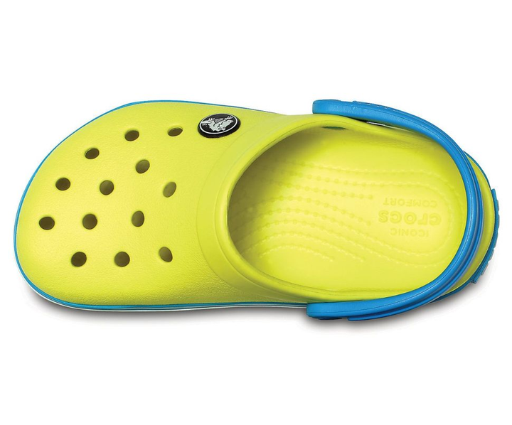 Дитячі кроксі-сабо для хлопчика Crocs Crocband Kids Tennis Ball Green/Ocean - Фото 11 Дитячі кроксі-сабо для хлопчика Crocs Crocband Kids Tennis Ball Green/Ocean - зображення 11
