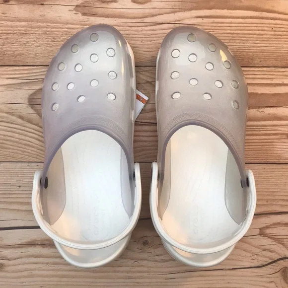 Жіночі крокси Crocs Classic Translucent Clog White (45-46, Білі) - зображення 6