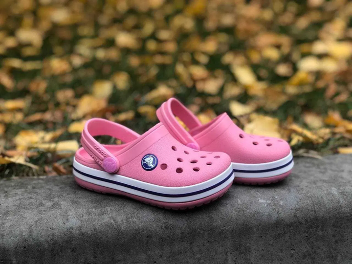 Дитячі крокси для дівчинки Crocs Crocband Kids Peony Pink/Stucco (28/29, рожевий) - зображення 2