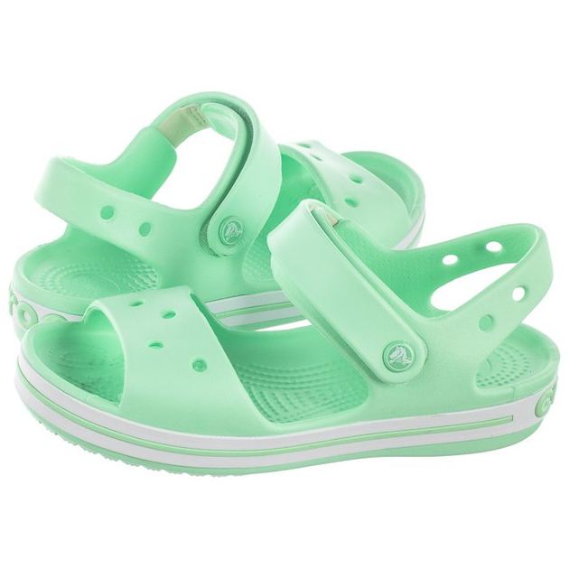 Дитячі сандалії для дівчинки Crocs Crocband Sandal Neon Mint (27/28, м'ятні) - изображение 3