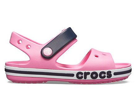 Дитячі сандалії для дівчинки Crocs Bayaband Sandal Kids Pink Lemonade (33/34, рожевий) - изображение 7