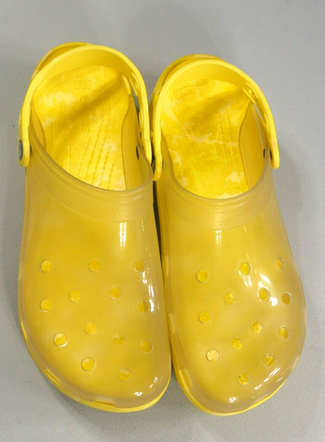 Жіночі крокси Crocs Classic Translucent Bleach Dye Clog Banana (44-45, жовтий) - зображення 11