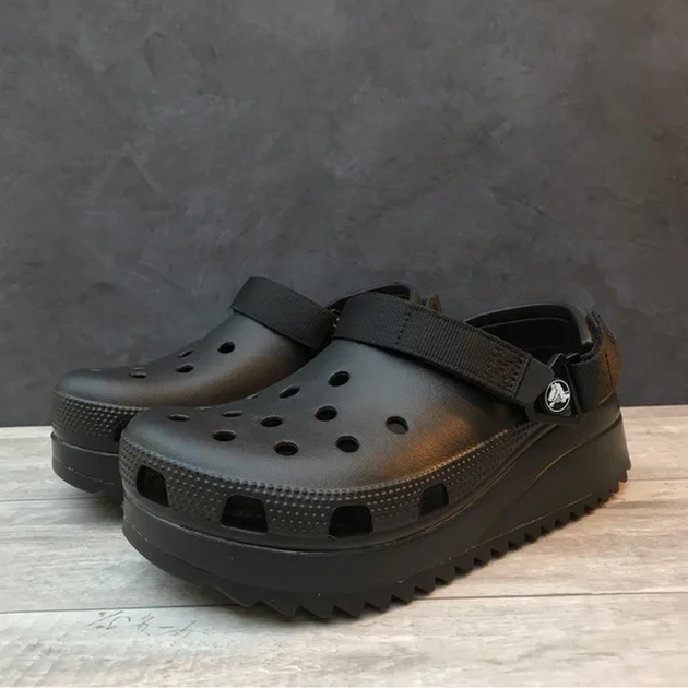 Жіночі крокси Crocs Classic Hiker Clog Black/Black (42-43, чорний) - зображення 8