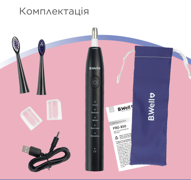 Электрическая зубная щетка B.Well PRO-850 White - изображение 16