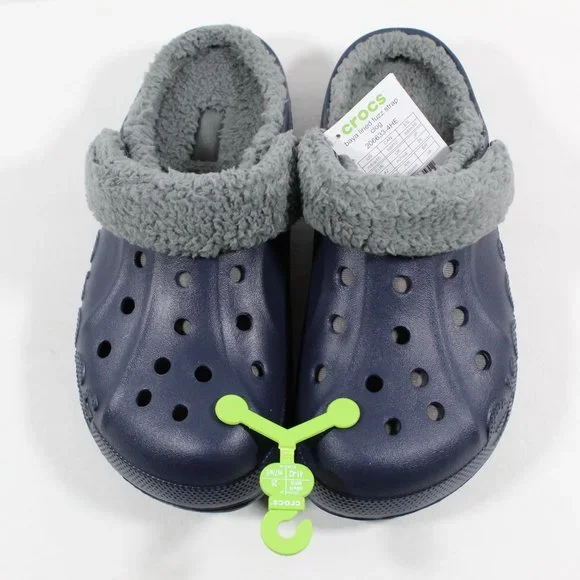 Чоловічі крокси Crocs Unisex Baya Lined Fuzz Strap Clog Navy (42-43, синій) - Фото 9 Чоловічі крокси Crocs Unisex Baya Lined Fuzz Strap Clog Navy (42-43, синій) - зображення 9
