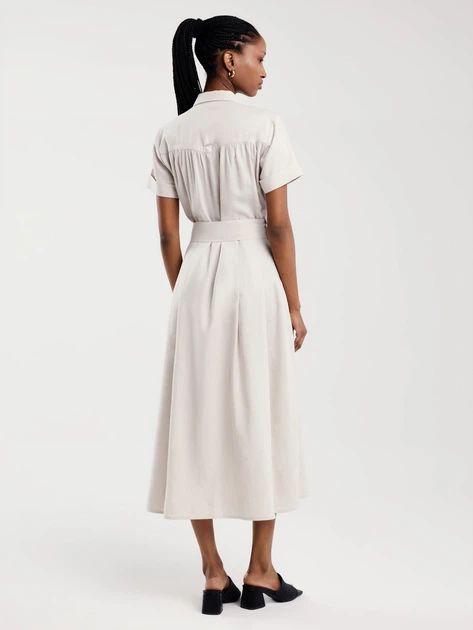 Плаття-сорочка довге літнє жіноче Big Star Okire 800 L Бежеве (5900714890124) - зображення 2