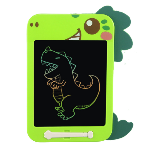 Tablet-znikopis magnetyczny do rysowania i pisania LEAN Toys Dinozaur zielony LCD Rysik (5905991057291) - obraz 2
