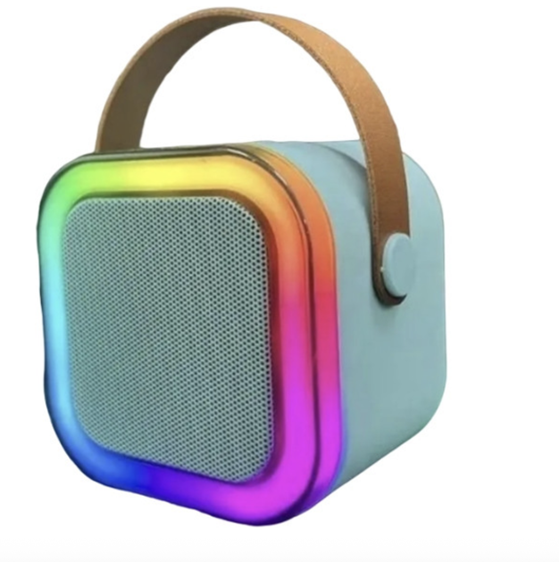 Детский набор караоке портативная Bluetooth колонка с микрофоном и RBG подсветкой - Фото 4 Детский набор караоке портативная Bluetooth колонка с микрофоном и RBG подсветкой - изображение 4