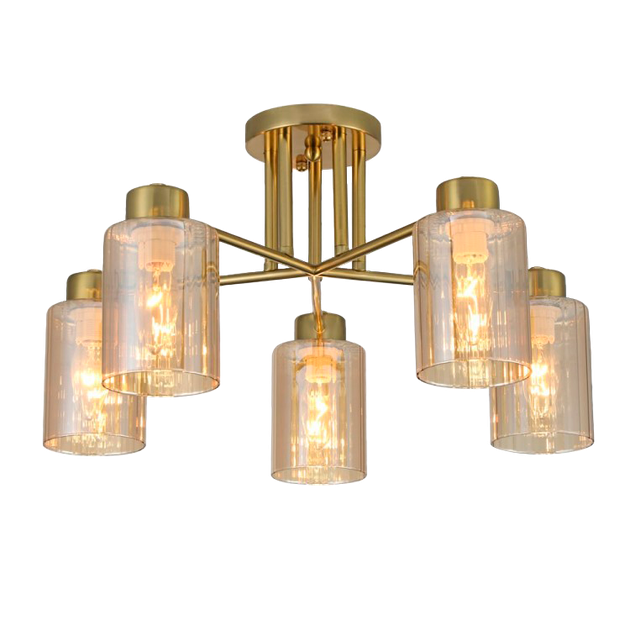 Люстра классическая Ardero BL1350-2 Ostin на 5 плафонов E14 золотая 50х50х27см (1350-2) - изображение 2