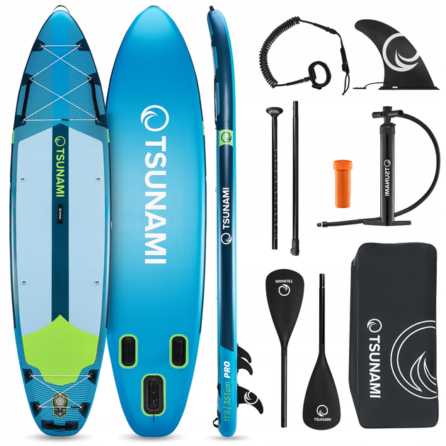 Надувна SUP дошка TSUNAMI PRO 350 см з веслом T15 (P-5905973405638) - зображення 1