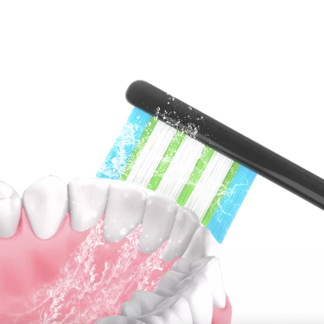 Сменные насадки для для электрической щетки Oclean, 2 шт, средняя жесткость, черные - изображение 2