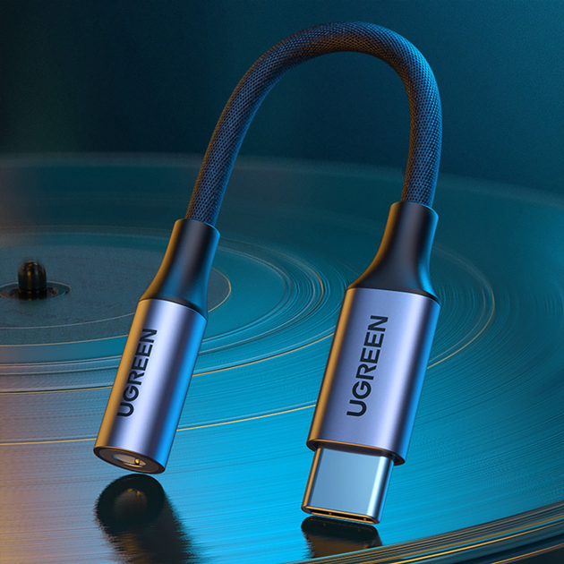 Адаптер Ugreen AV161 USB Type-C - mini jack 3.5 мм 0.1 м Grey (6957303805846) - зображення 4