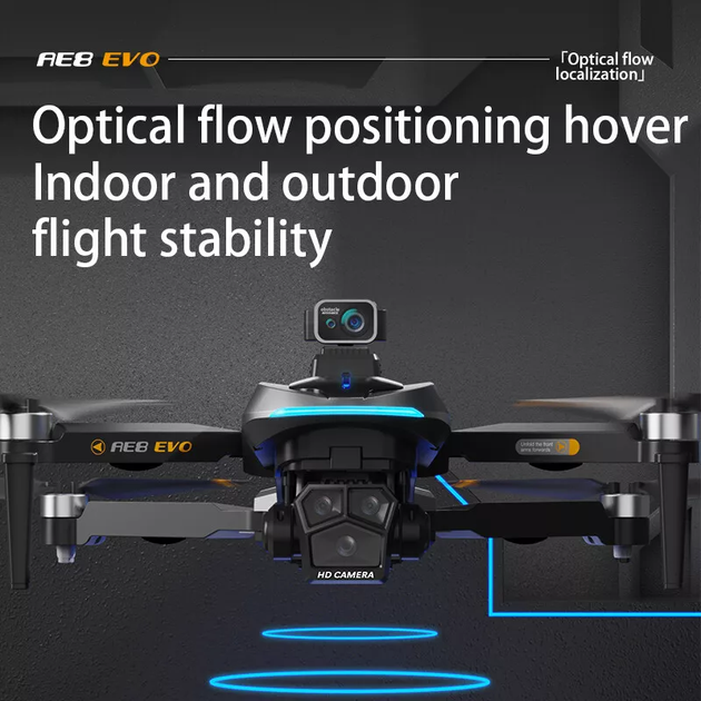 Квадрокоптер AE8 EVO с камерой 4K, GPS, экраном на пульте 4.5", обходом препятствий, до 25 мин полета - изображение 5
