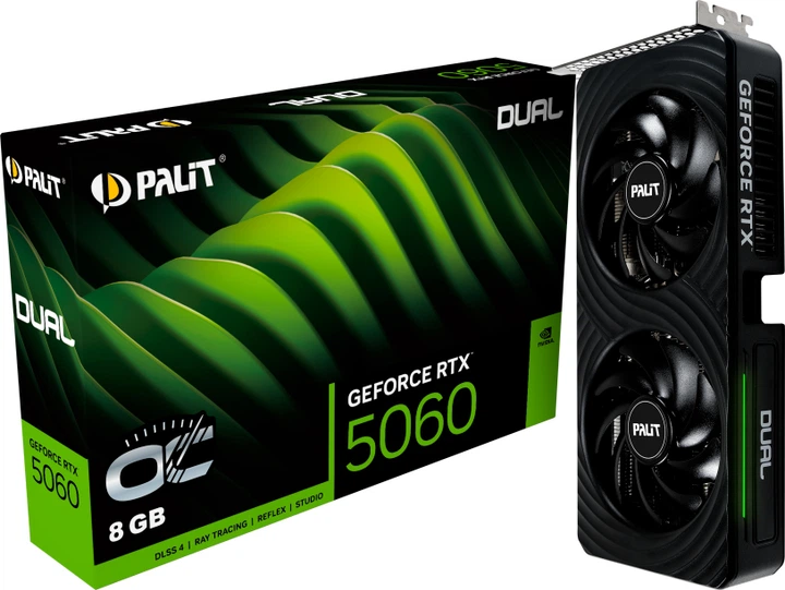Karta graficzna Palit PCI-Ex GeForce RTX 5060 Dual OC 8GB GDDR7 (128bit) (2535/28000) (HDMI, 3 x DisplayPort) (NE75060S19P1-GB2063D) - obraz 11