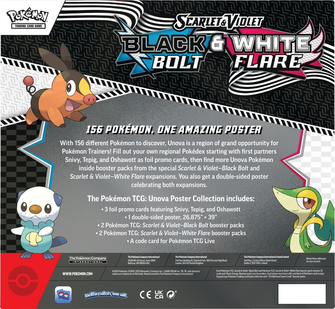 Dodatek Pokémon TCG: Scarlet & Violet - White Flare & Black Bolt - Unova Poster Collection (0196214113992) - obraz 4