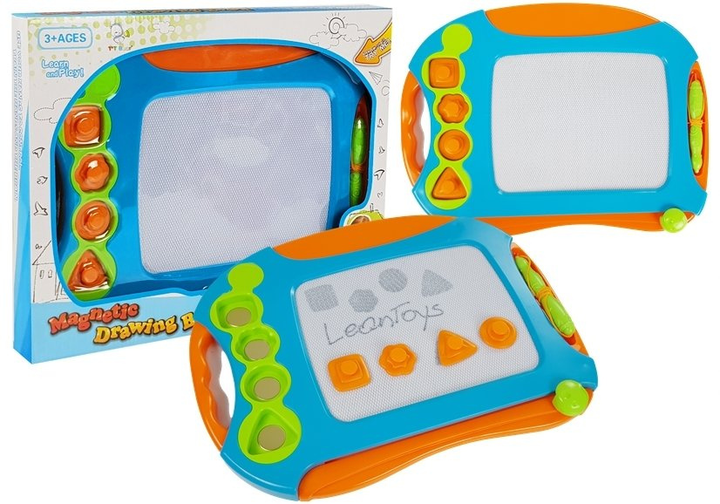 Znikopis magnetyczny LEAN Toys 4 pieczątki na magnesach (5905515354271) - obraz 1