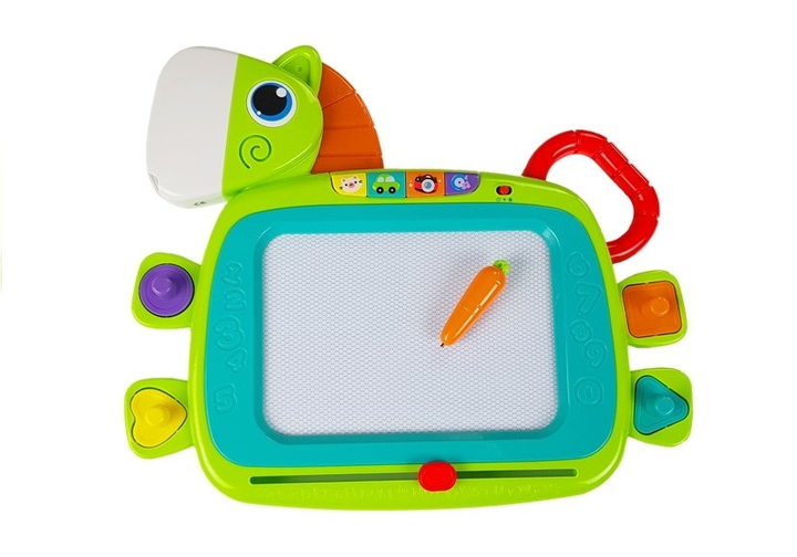 Znikopis magnetyczny LEAN Toys Kucyk na baterie, 4 pieczątki, kolorowe tło (5905323218451) - obraz 2