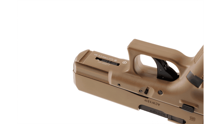 Пневматичний пістолет Umarex Glock 19X TAN Blowback (із затримкою затвора) (кал. 4,5 мм) - зображення 5