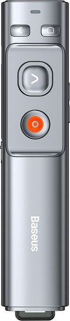 Prezenter Baseus Orange Dot WKCD000013 bezprzewodowy pilot ze wskaźnikiem laserowym do prezentacji Grey (25008479) - obraz 1