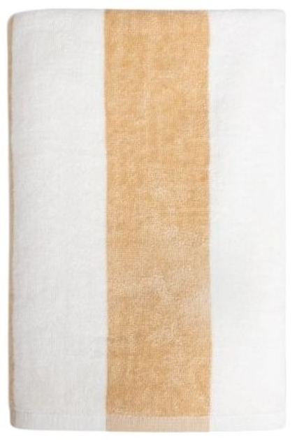 Ręcznik Homla Lawena w biało-beżowe pasy 100 x 150 cm (5906496733406) - obraz 1