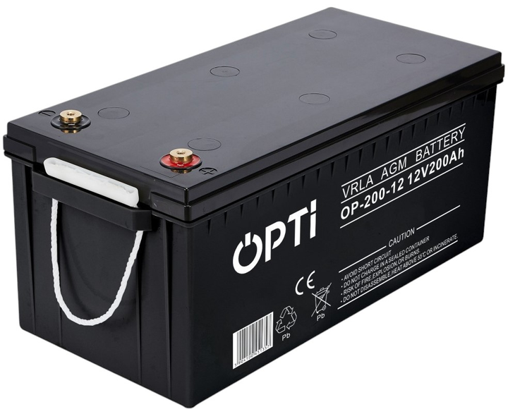 Akumulator Volt Polska AGM OPTI 12V 200 Ah (6AKUV200AG) - obraz 1