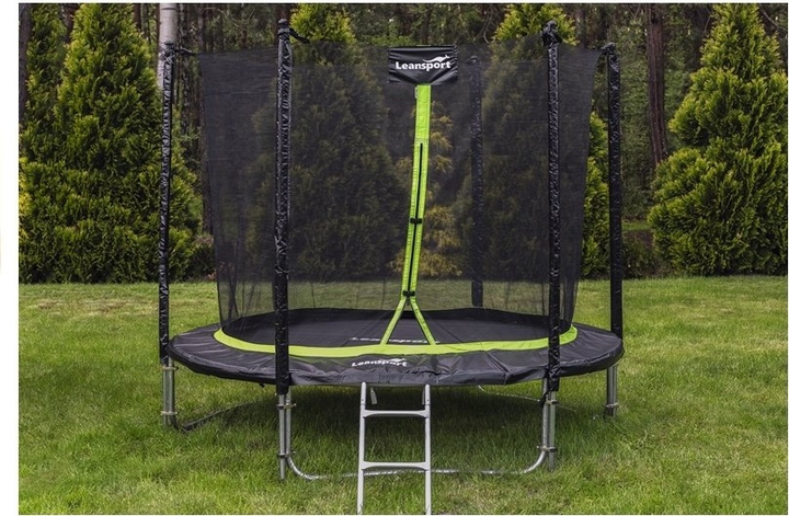 Trampolina LEAN Sport Pro 426 cm Black-Green (5902808159506) - obraz 2