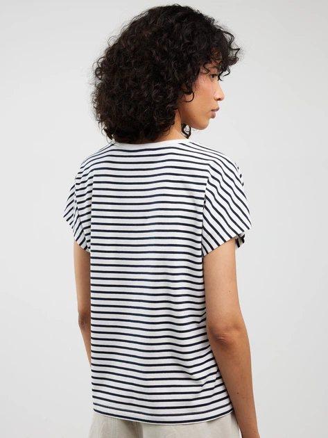 Koszulka damska bawełniana w paski Big Star Aleksa 403 L Granatowa (5900714861834) - obraz 2