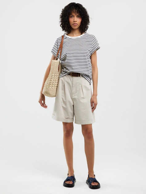 Koszulka damska bawełniana w paski Big Star Aleksa 403 L Granatowa (5900714861834) - obraz 3