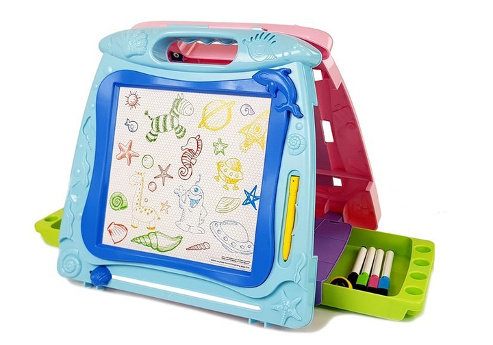 Znikopis magnetyczny LEAN Toys dwustronna, z pisakami i magnesami (5905214972431) - obraz 3