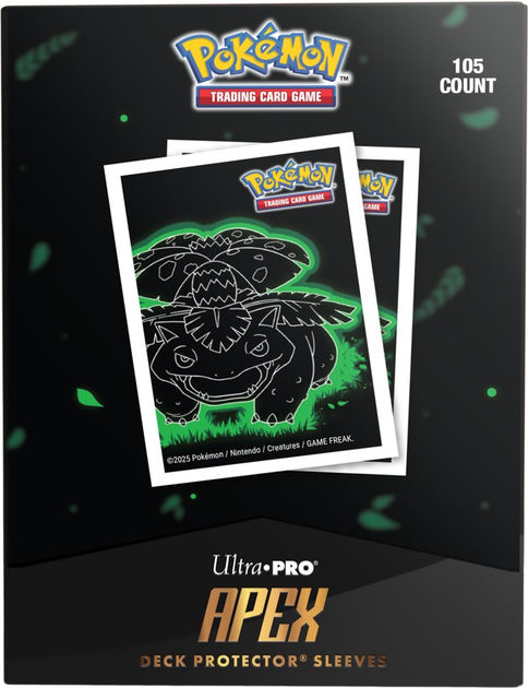 Обкладинки для колекційних карток Ultra Pro: Pokémon - Apex Deck Protector Sleeves - Neon Kanto - Venusaur (0074427166557) - зображення 3