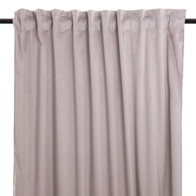 Zasłona Homla Talla zaciemniająca welwetowa Szara 140 x 250 cm (5904183852010) - obraz 1