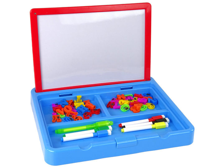  Zestaw do rysowania LEAN Toys znikopis magnetyczny dwustronny z pisakami i magnesami (5905515356367) - obraz 3