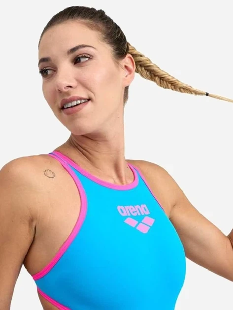 Купальник Arena ONE BIGLOGO ONE PIECE Blue/Pink 40 - изображение 2