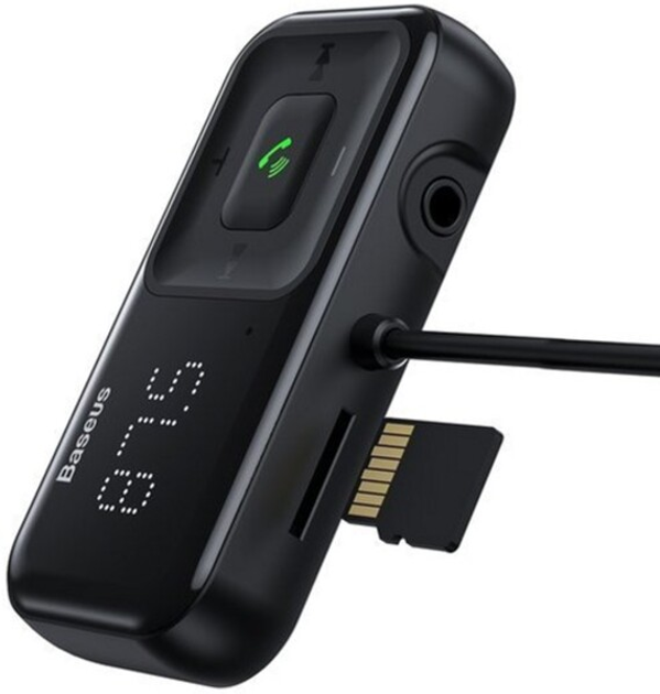 Transmiter FM Baseus S-16 Overseas Edition Black (6932172626990) - obraz 2