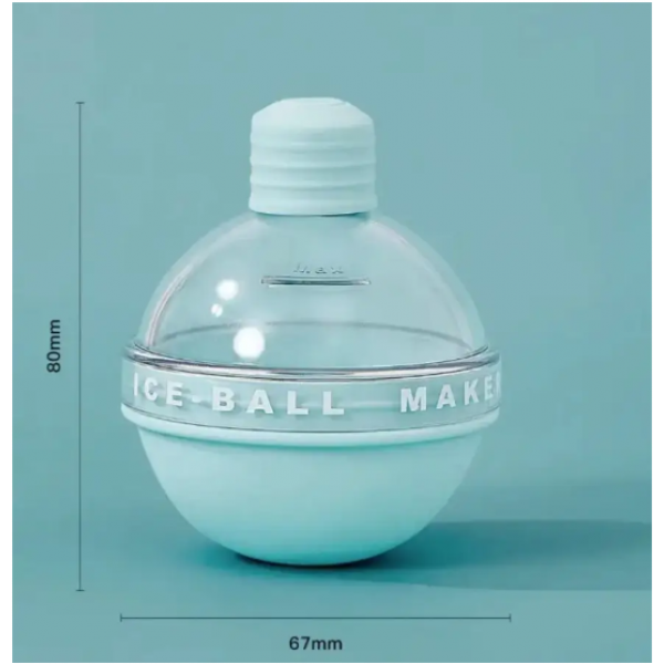 Форма для льоду у вигляді кулі Ice Ball Maker TOPA Сферична силіконова сфера для заморожування та зберігання круглого льоду Блакитна - Фото 2 Форма для льоду у вигляді кулі Ice Ball Maker TOPA Сферична силіконова сфера для заморожування та зберігання круглого льоду Блакитна - зображення 2