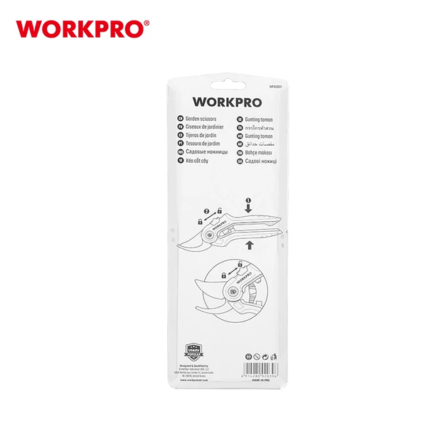 Секатор садовый с алюминиевыми рукоятками WORKPRO 215 мм (Ø реза 19 мм) SK5 PRO WP332011 - изображение 2