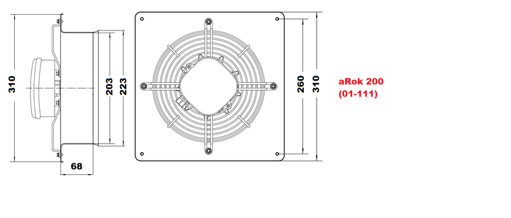 Витяжний вентилятор Airroxy aRok 250 (01-112) - Фото 8 Витяжний вентилятор Airroxy aRok 250 (01-112) - зображення 8