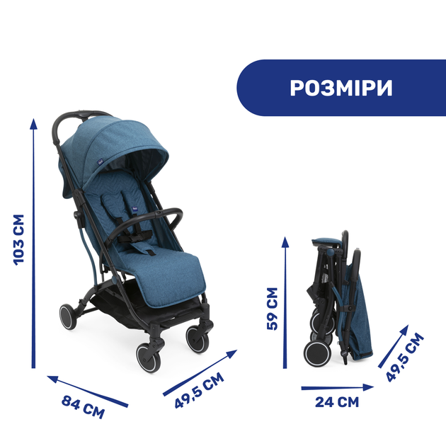Прогулочная коляска Chicco Trolley Me (Цвет Синий) - изображение 5