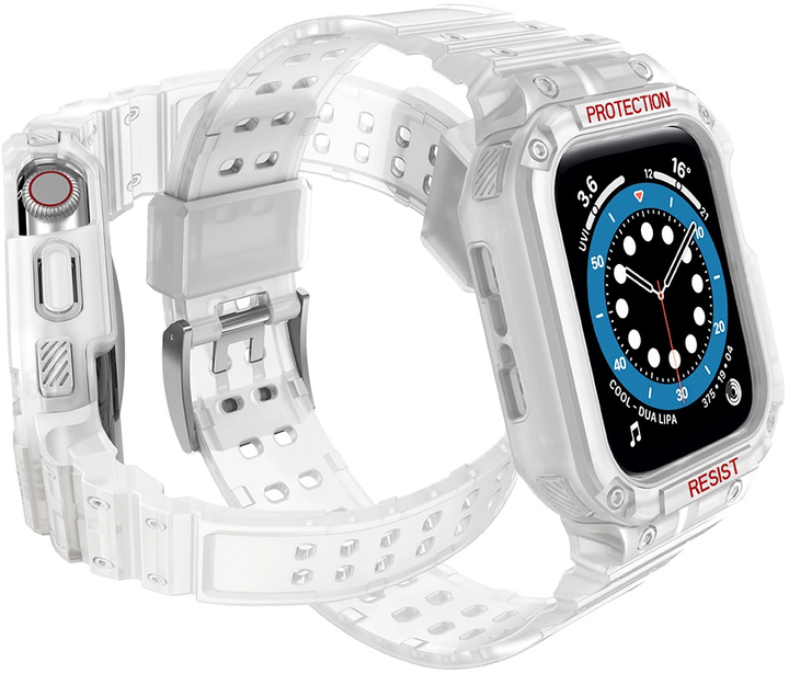 Pasek z etui Hurtel Protect Strap Band do Apple Watch 42/44/45 mm Transparent (9145576231746) - obraz 3