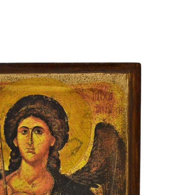 Ікона "Архангел Михайло" XVI ст. на дереві 15х20 см - Фото 5 Ікона "Архангел Михайло" XVI ст. на дереві 15х20 см - зображення 5