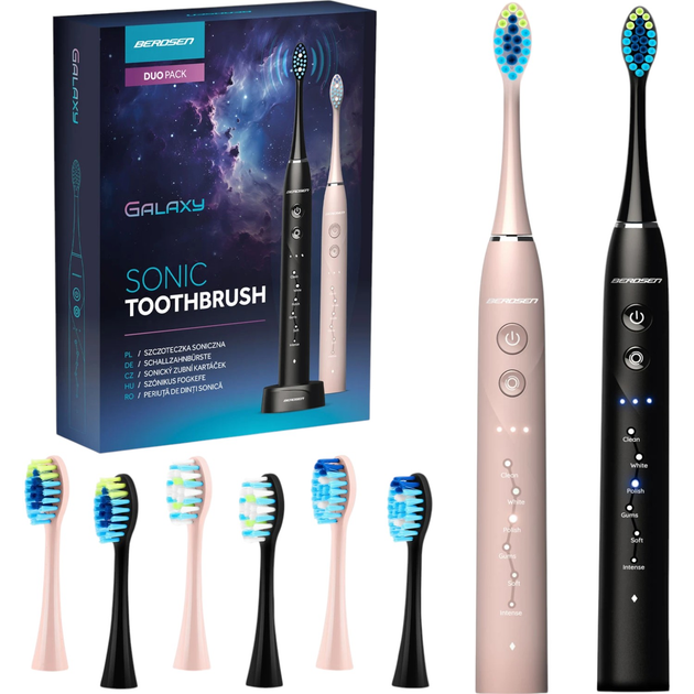 Набір електричних зубних щіток Berdsen Galaxy Duo + Brush Heads - зображення 1