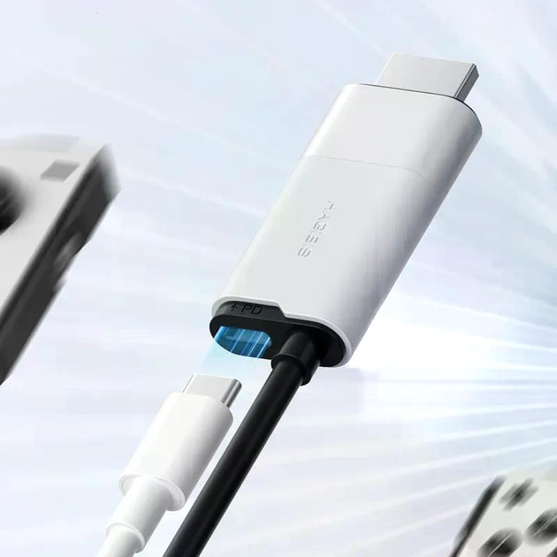 Зовнішня карта відеозахоплення (кабель) HAGiBiS HDMI на USB/Type-C 1080P@60fps 100W PD UHC10 - зображення 7