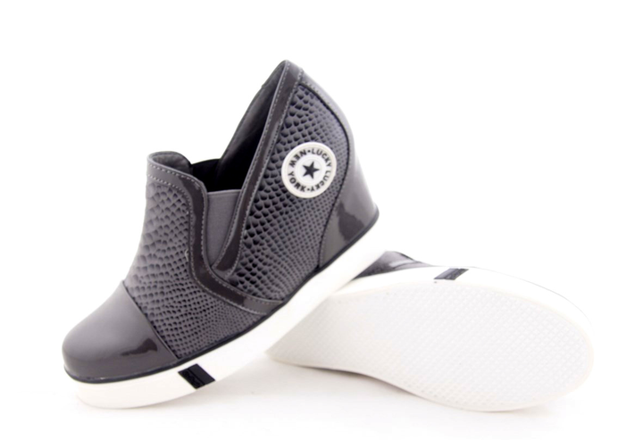 Слипоны на танкетке женские Lucky Shoes Серый 36 (T1711-2-grey) - изображение 2