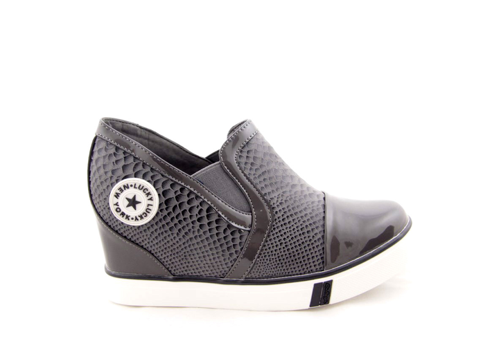 Слипоны на танкетке женские Lucky Shoes Серый 36 (T1711-2-grey) - изображение 3